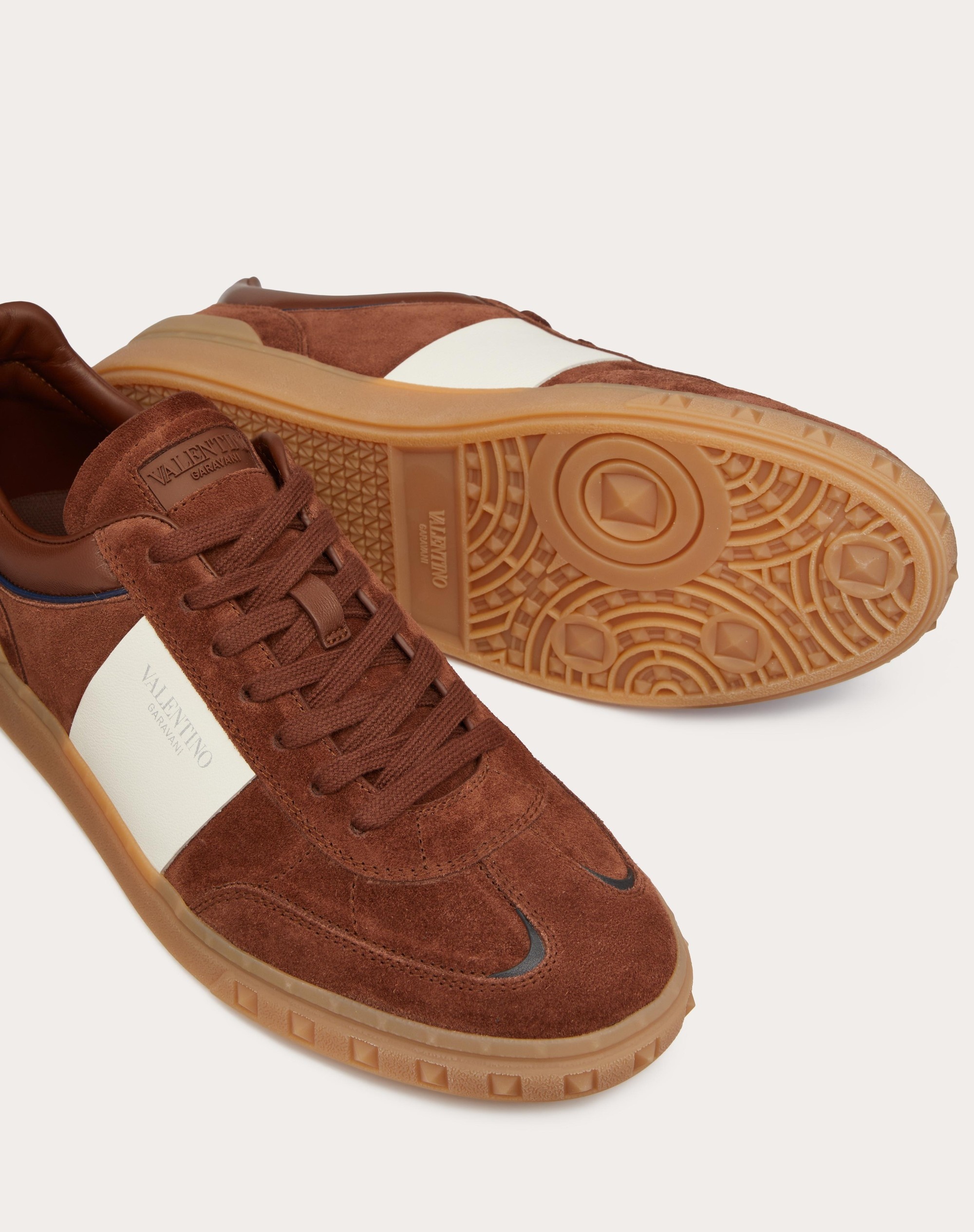 Valentino UPVILLAGE LOW TOP SNEAKER IN SPLIT LEATHER AND