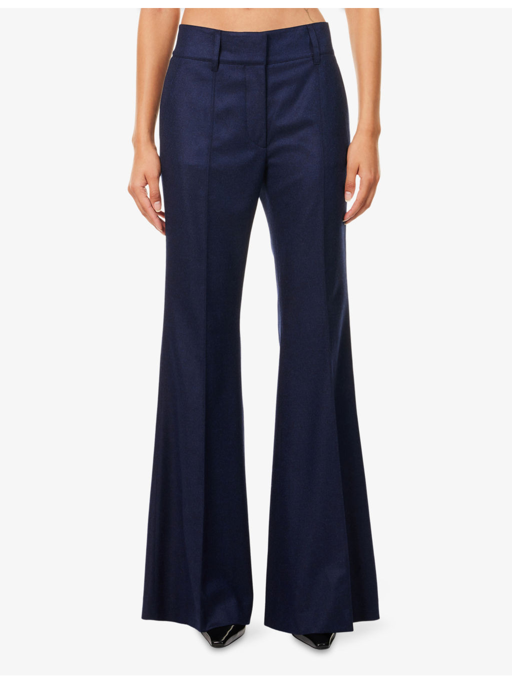 Rhein Flared Wool-Blend Trousers - 3