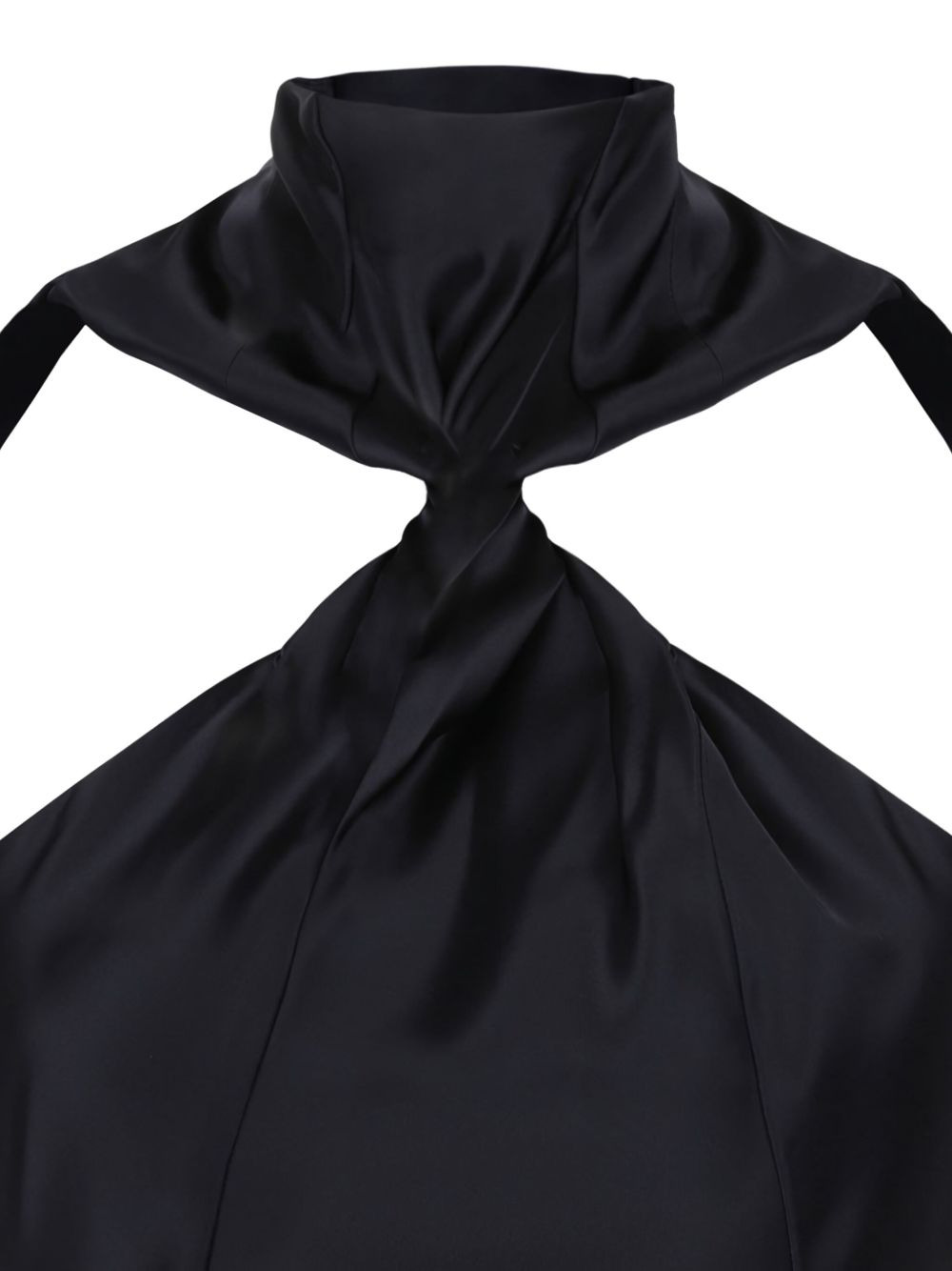 high-neck twisted maxi dress - 3
