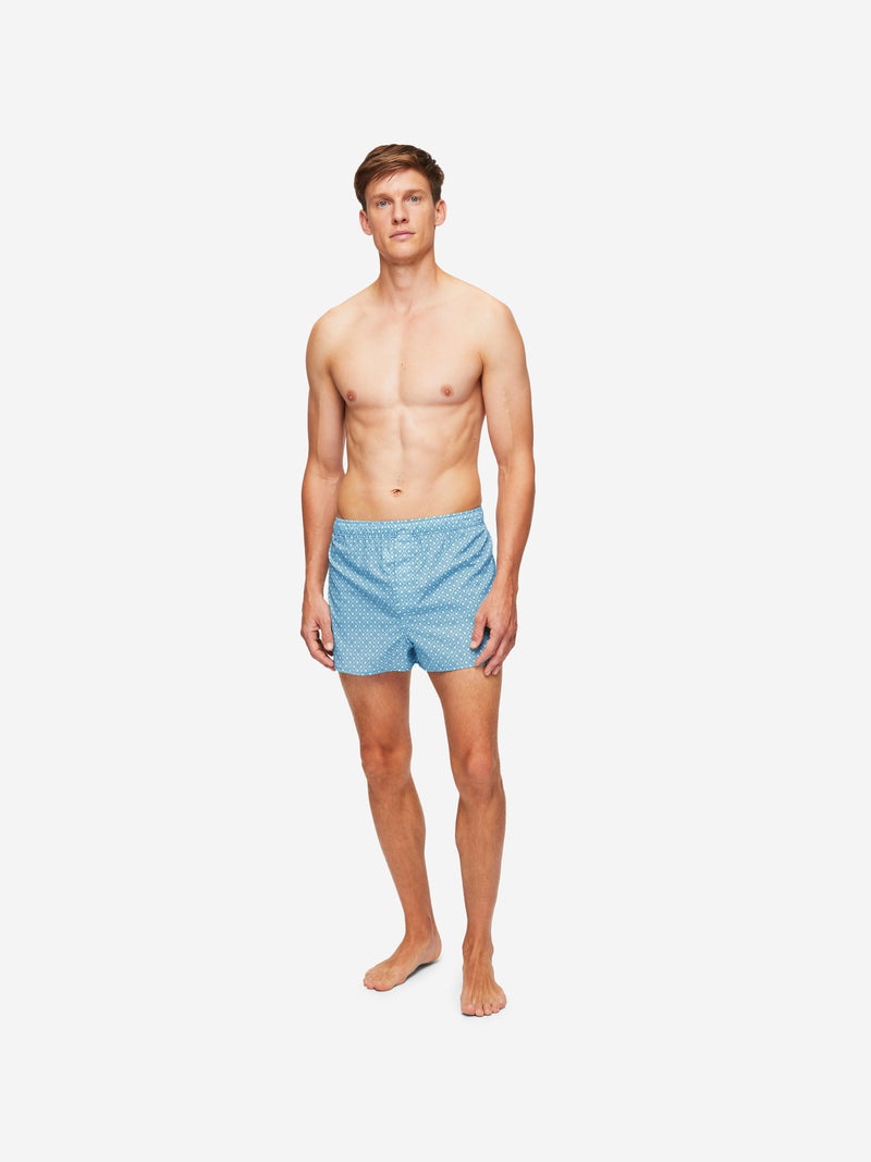 Men's Modern Fit Boxers Ledbury 56 Cotton Batiste Blue - 3