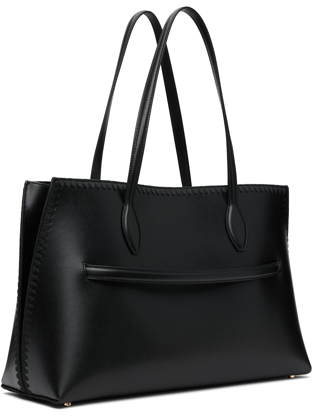 Black Embroidered Leather Lounge - 3