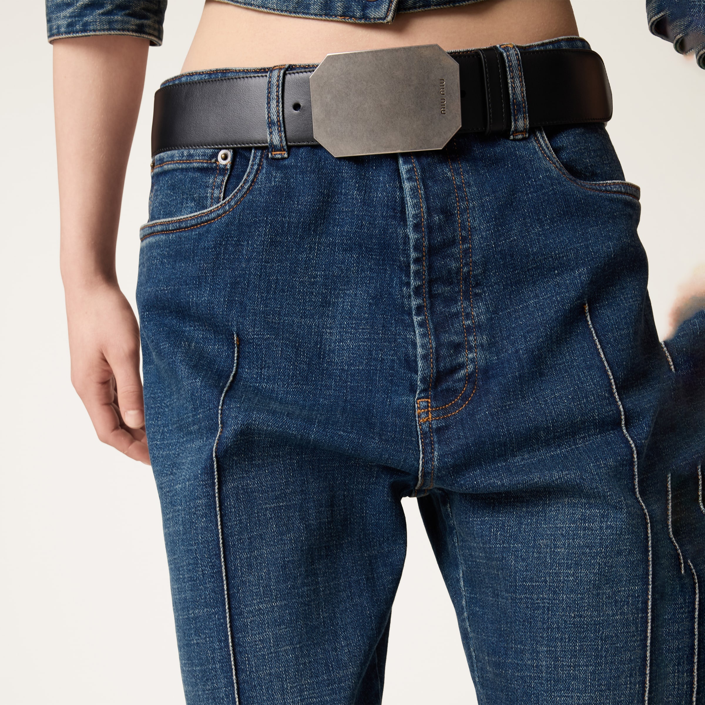 Stretch denim trousers - 5