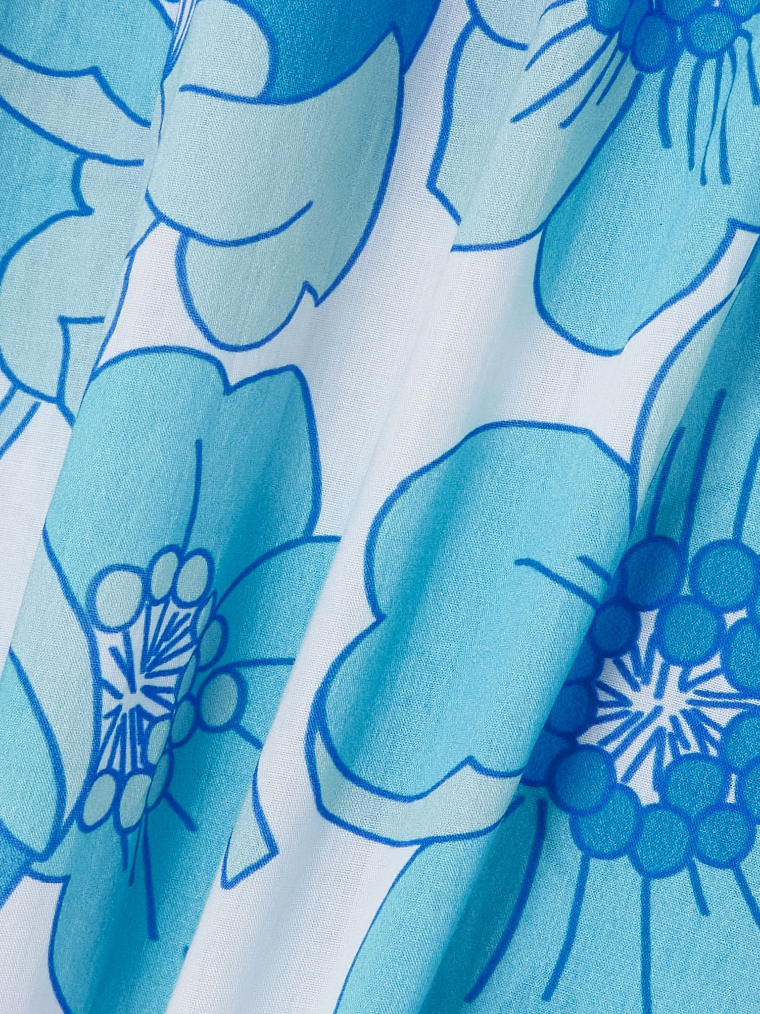 Margherita lace-trimmed floral-print silk-voile maxi dress Blue - 4