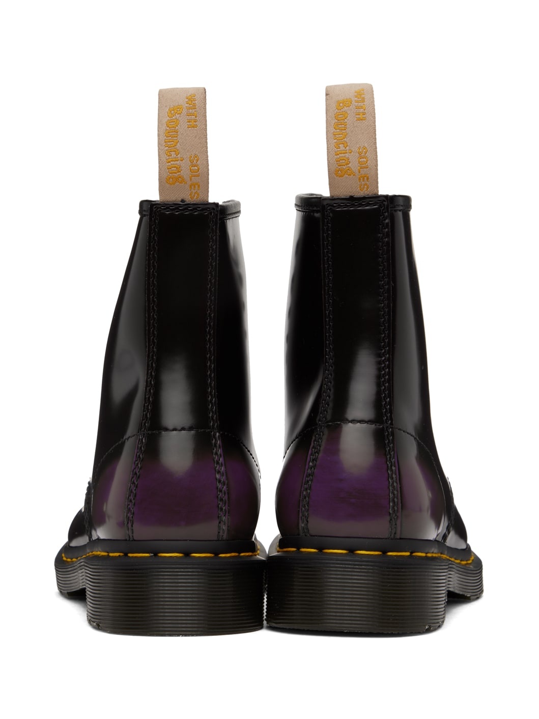Black & Purple 1460 Boots - 2