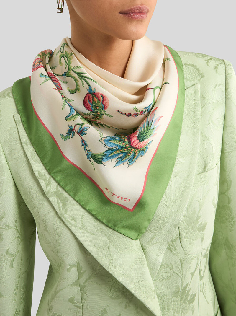 Etro SILK SCARF WITH CIRCULAR FLORAL MOTIF outlook