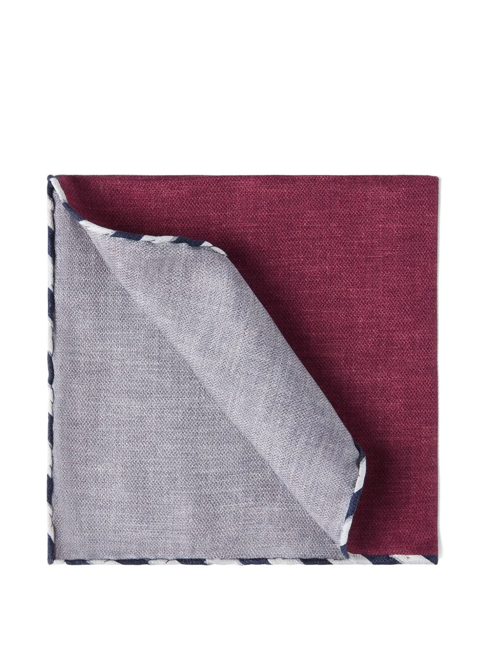 striped-border pocket square - 1
