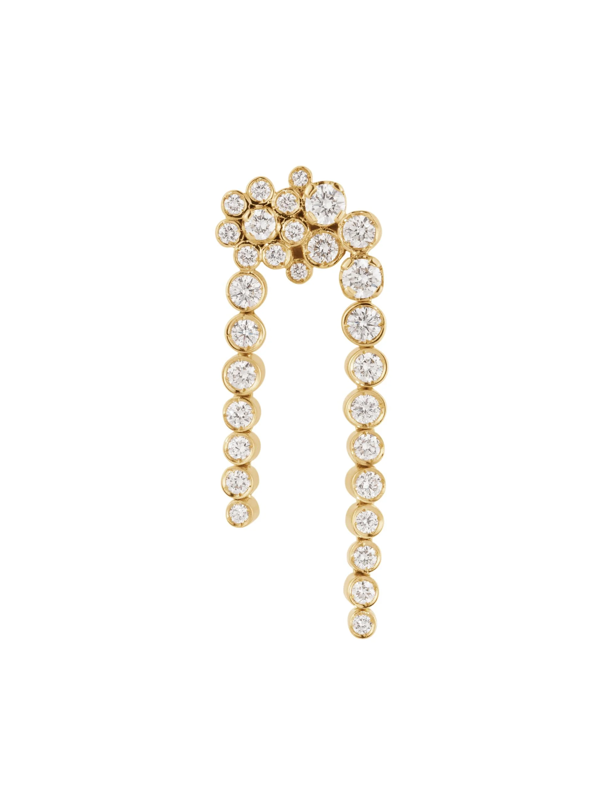 Women's Petite Fontaine 18K Gold & Diamond Single-Earring - Gold - 1