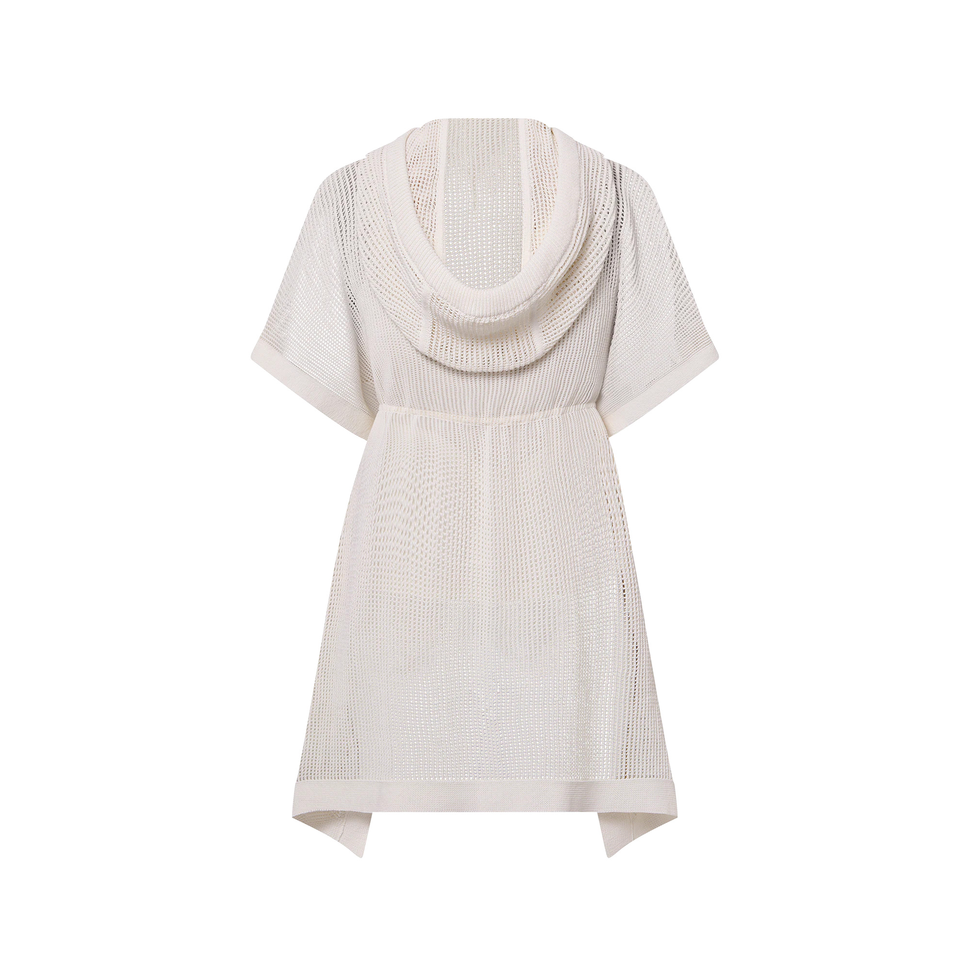 Mesh Knit Short-Sleeved Poncho - 3
