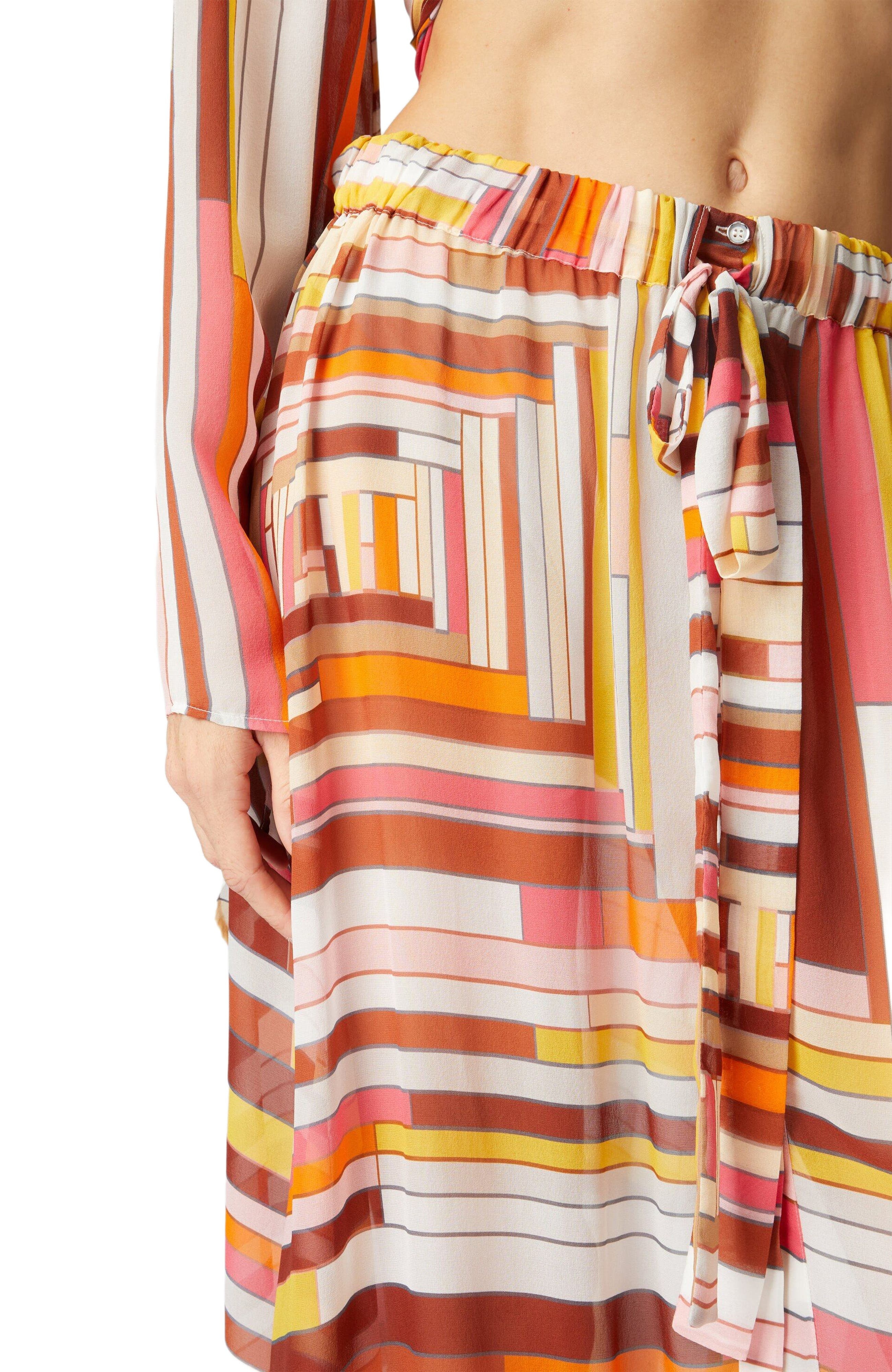 Missoni Long Covered Up Skirt In Printed Silk With Front Closure in Multicoloured at Nordstrom - 4