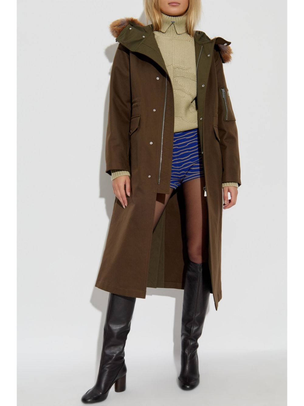 Hooded parka coat - 3