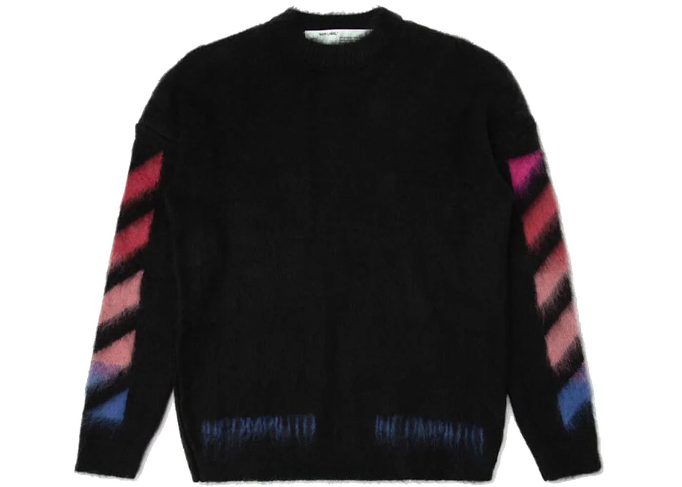 OFF-WHITE Diag Brushed Sweater Black/Multicolor - 1