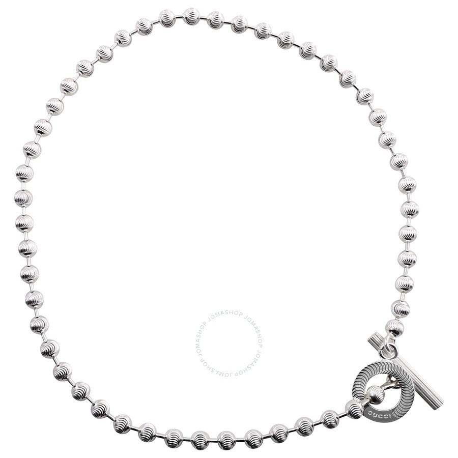 Open Box - Gucci Ladies Boule Choker Necklace In Silver, Size L - 3