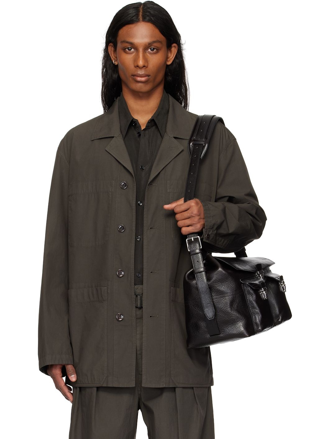 Brown Workwear Shirt Jacket - 1
