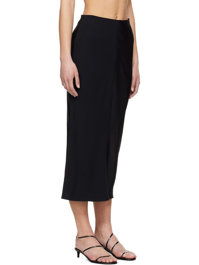Black Straight Midi Skirt 2