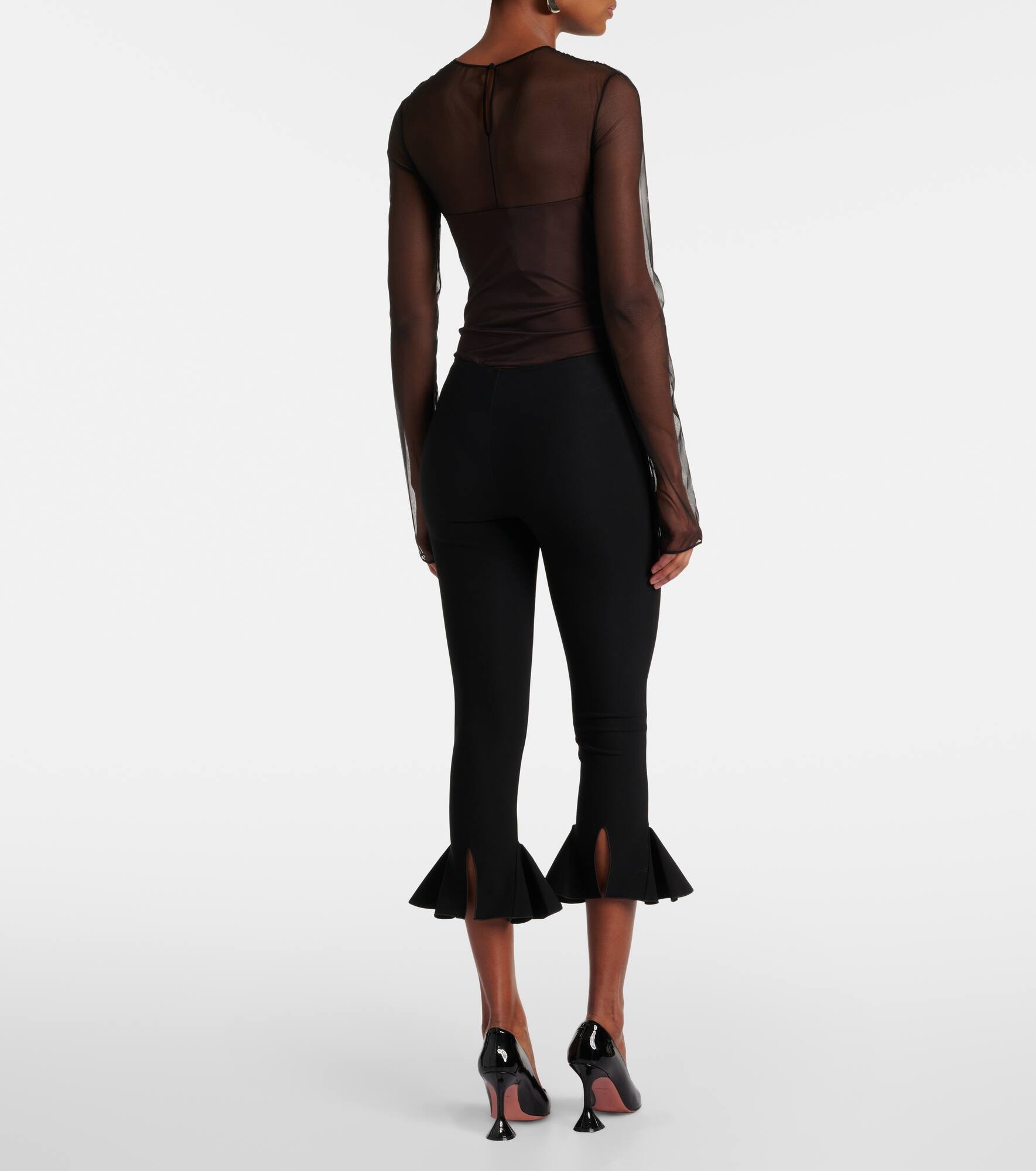 Cropped flared capri pants - 3