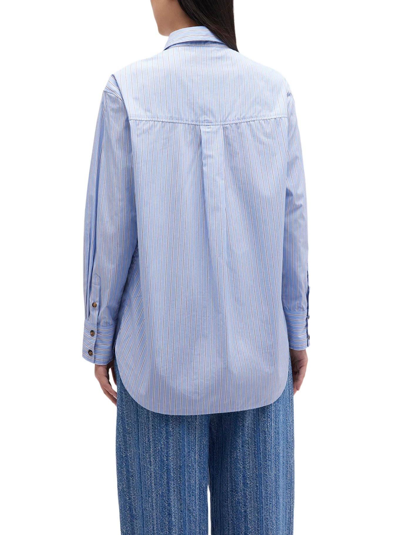 STRIPED COTTON SHIRT WITH PRINT - 4