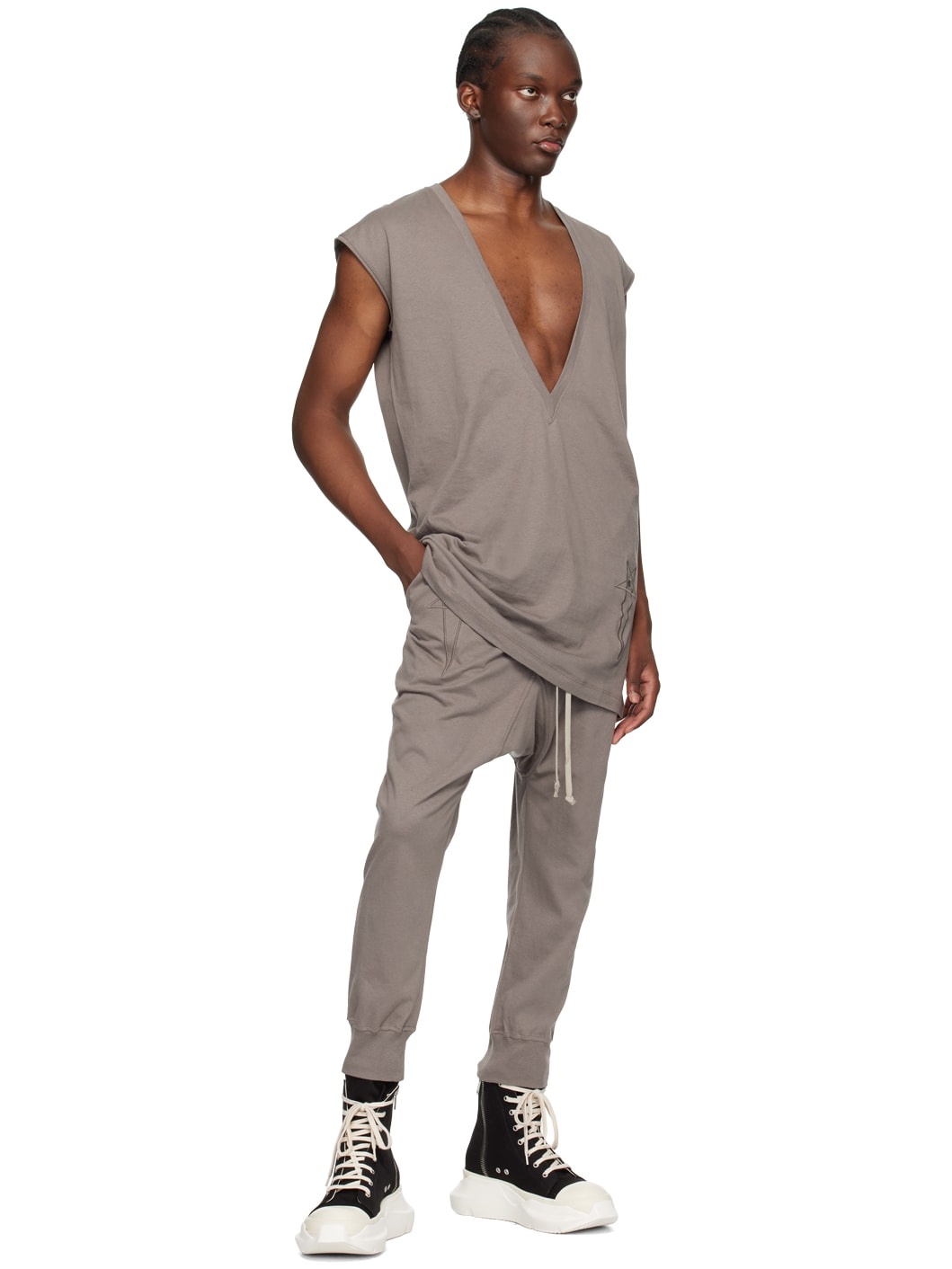 Rick Owens × Champion DYLAN T Rick Owens Gray Champion Edition Dylan T-Shirt Rick Owens