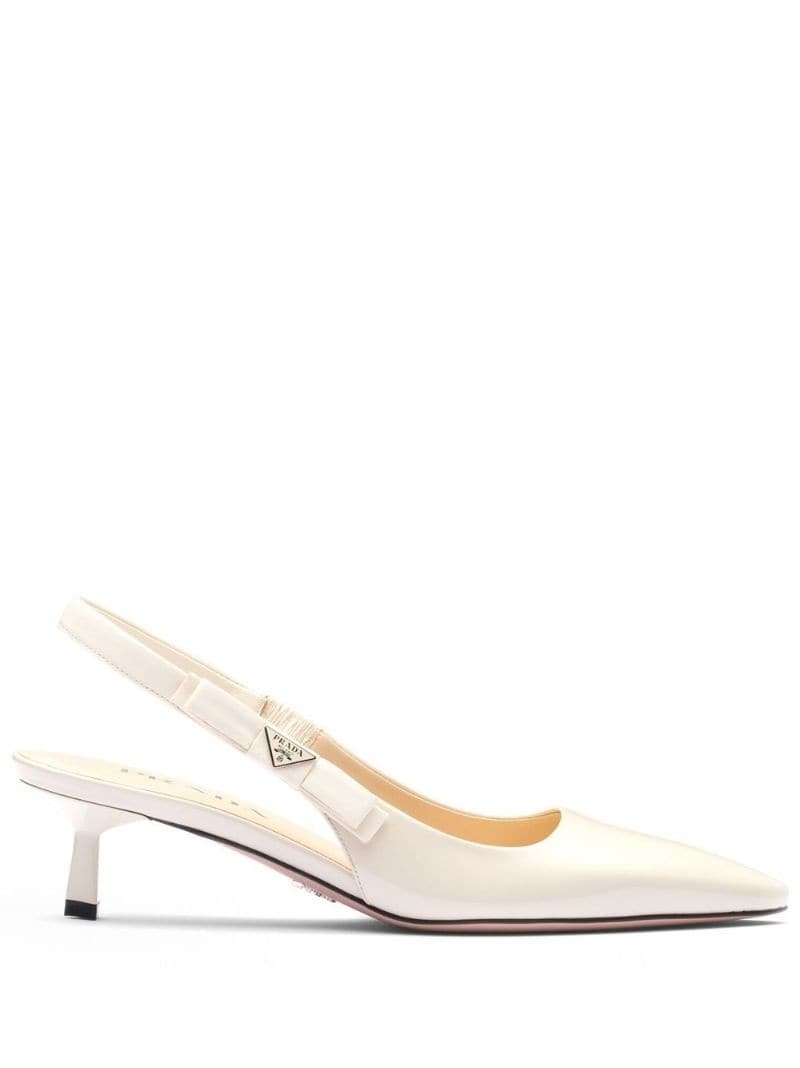 patent-leather slingback pumps - 1