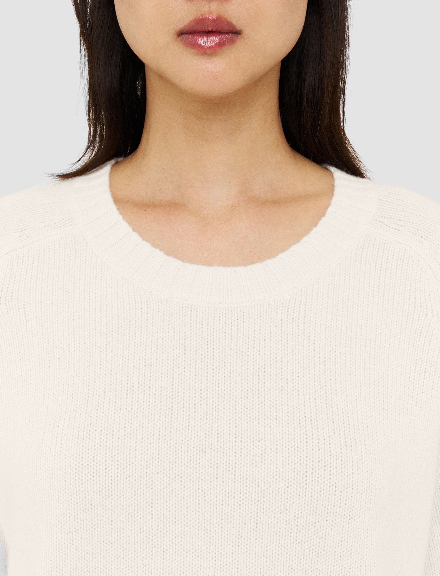 Open Cashmere Round Neck Jumper - 5