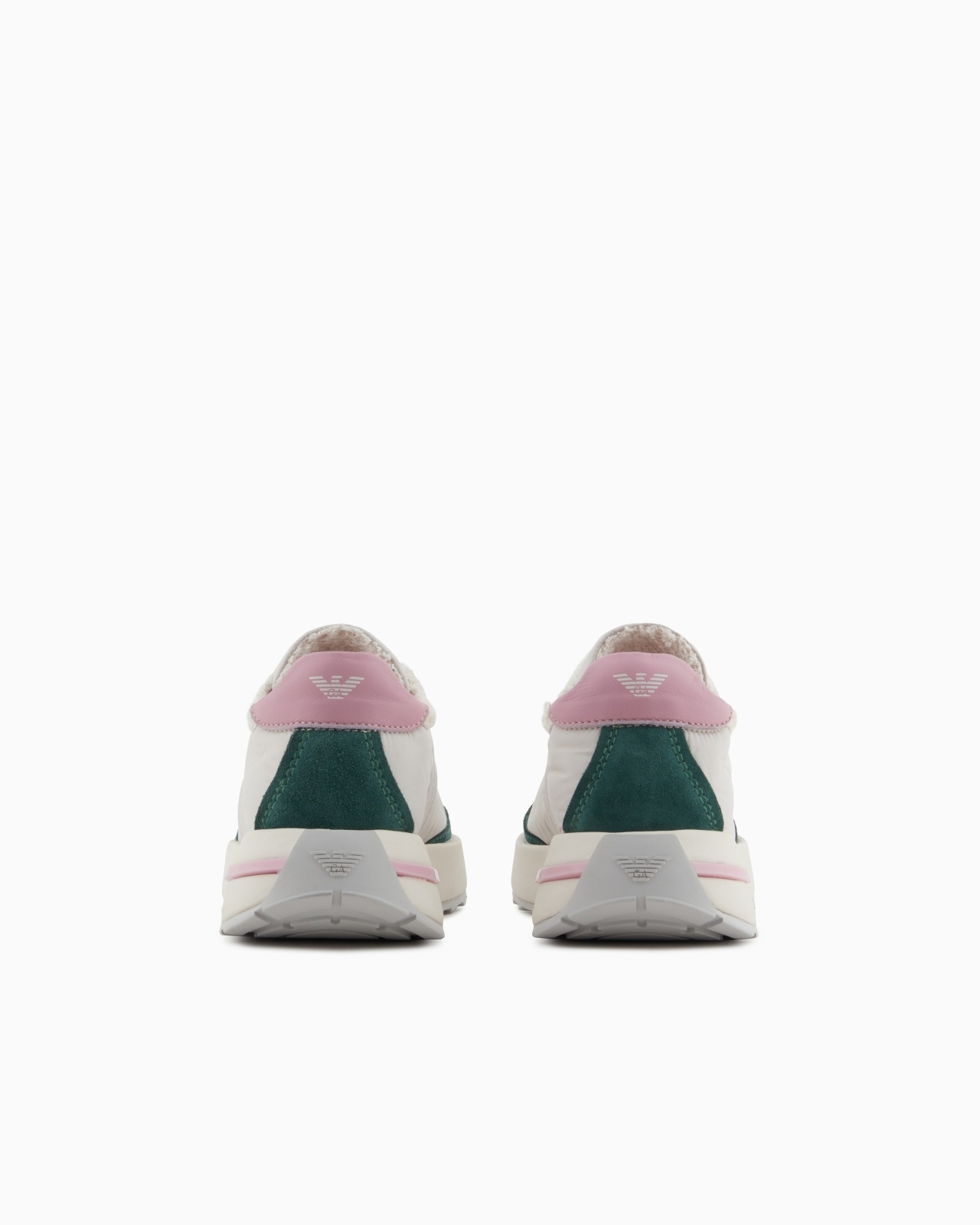 NYLON SNEAKERS WITH SUEDE DETAILS - 4