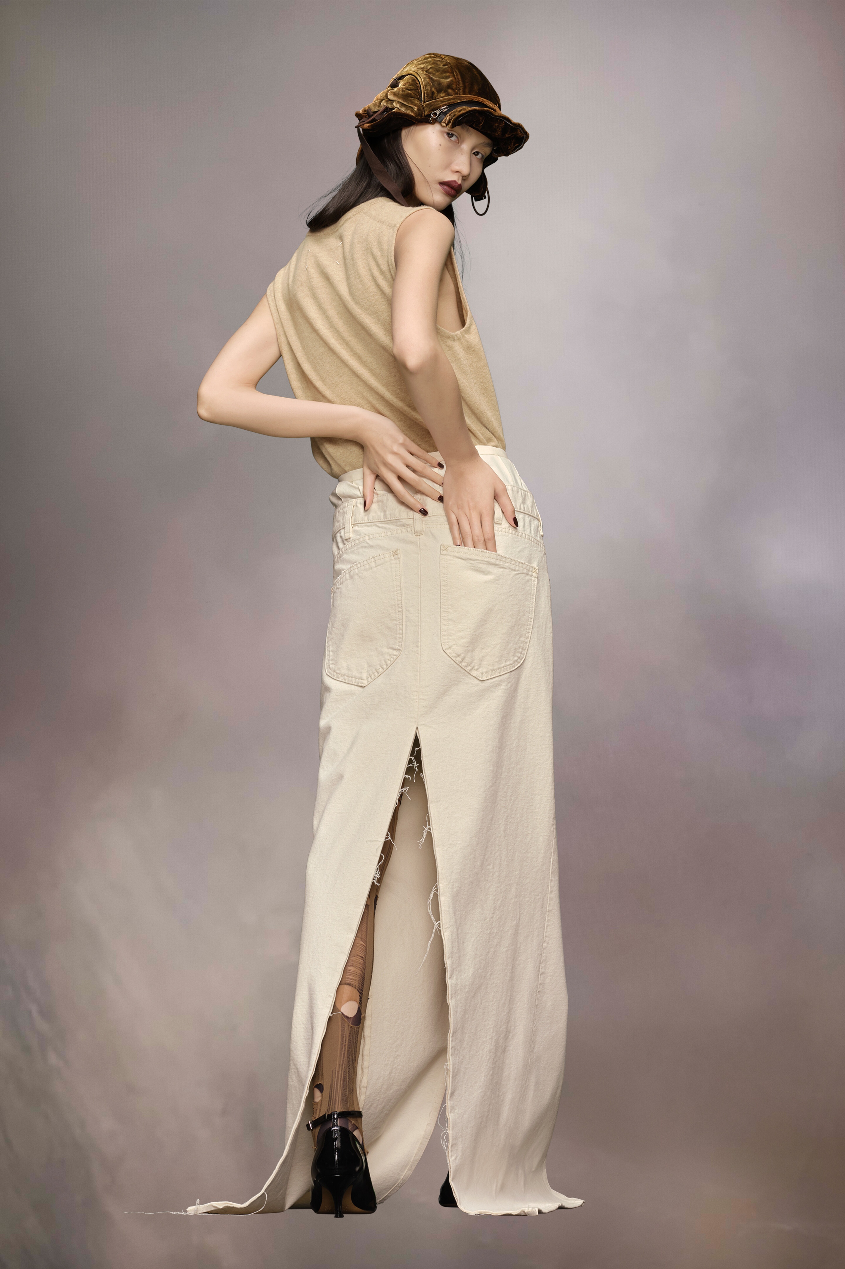 Anonymity of the lining denim skirt - 5