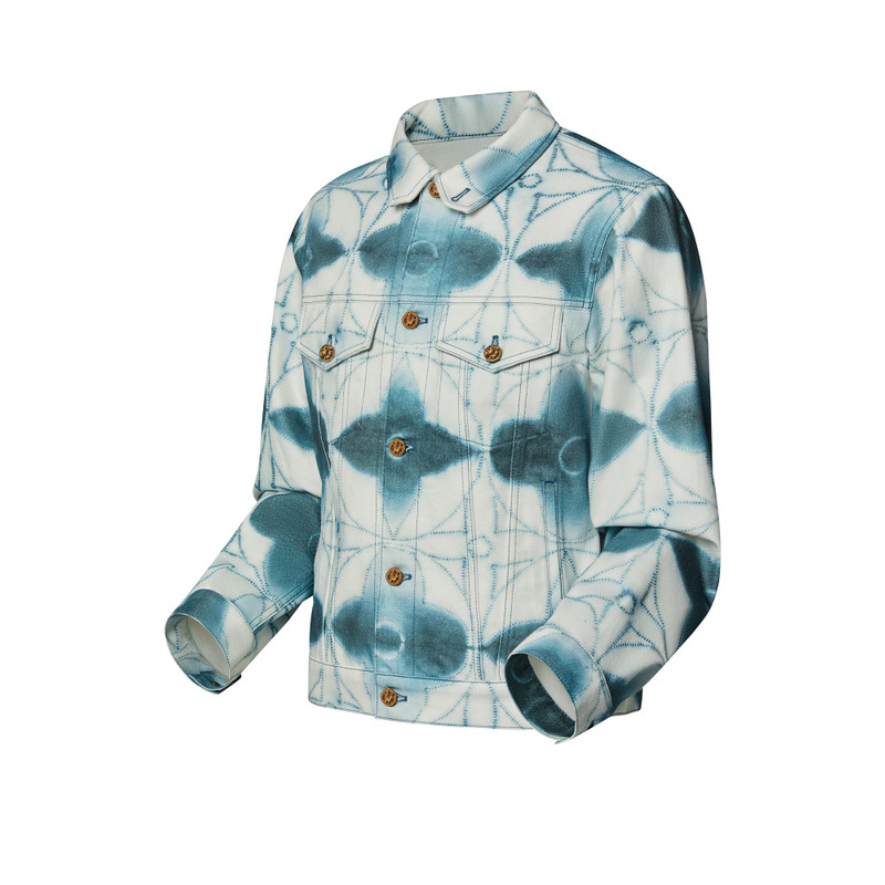 Louis Vuitton Monogram Shibori Printed Denim Jacket outlook