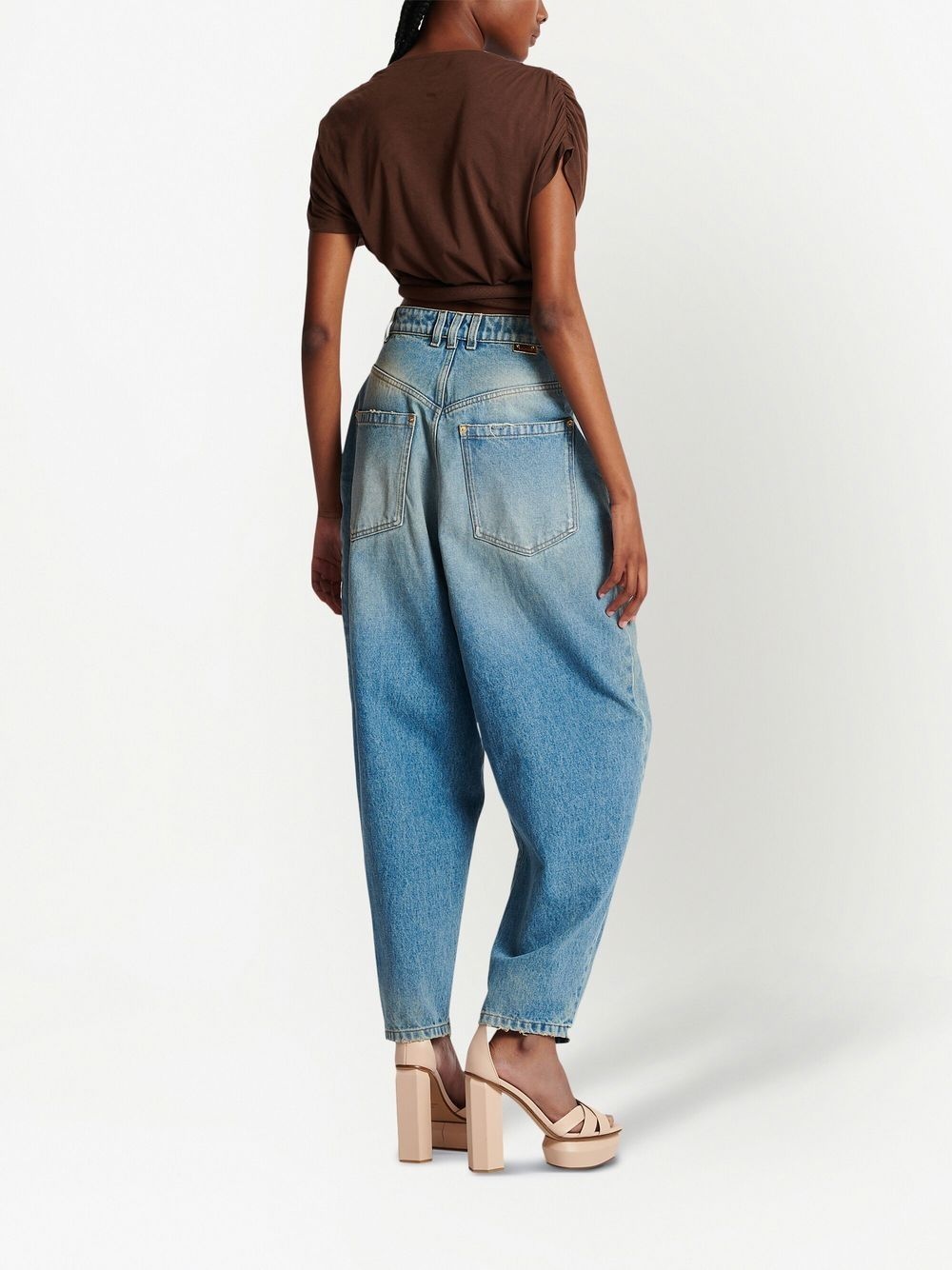 knotted cropped top - 2