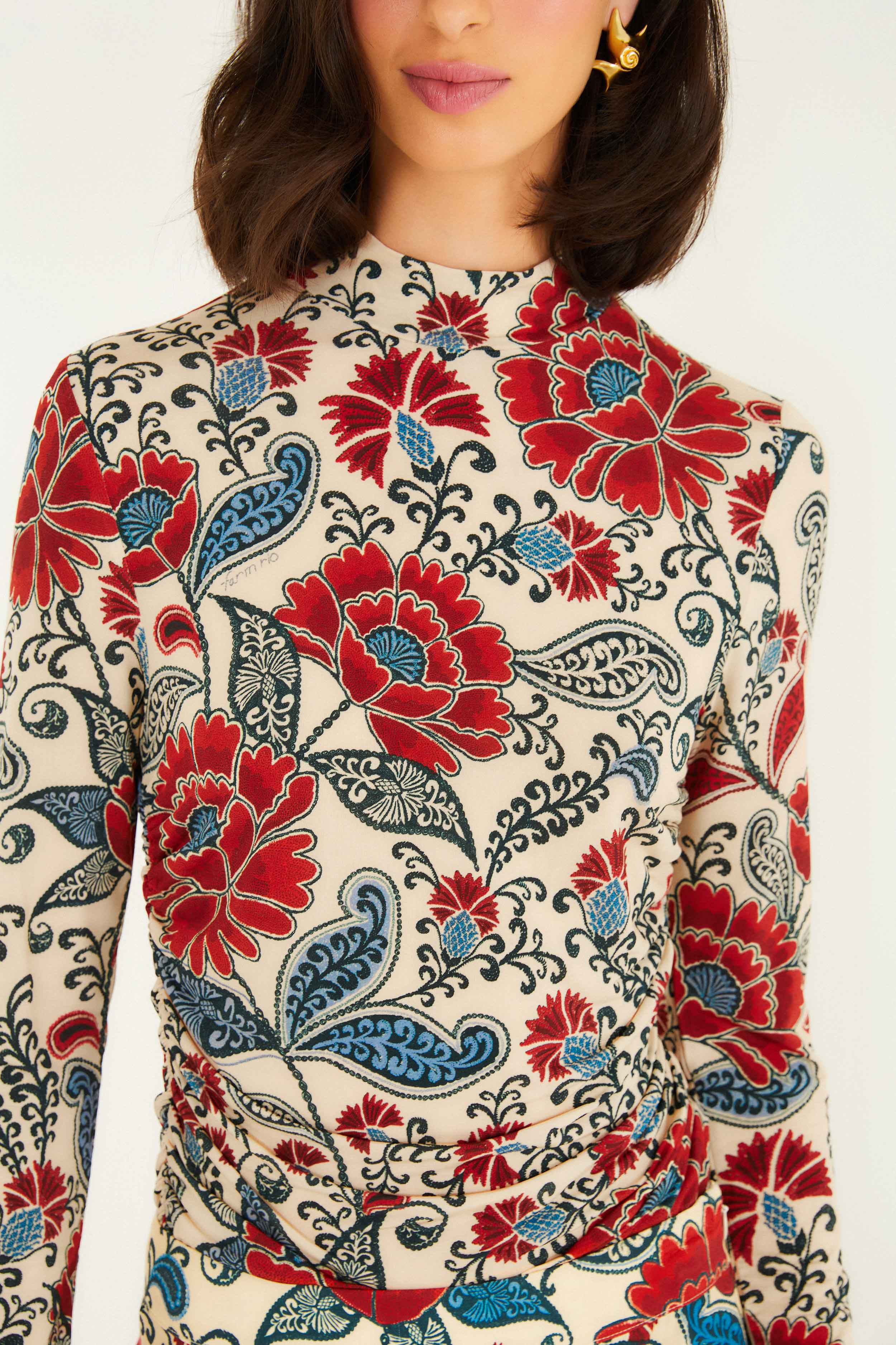 Sand Francesca Jersey Blouse - 3