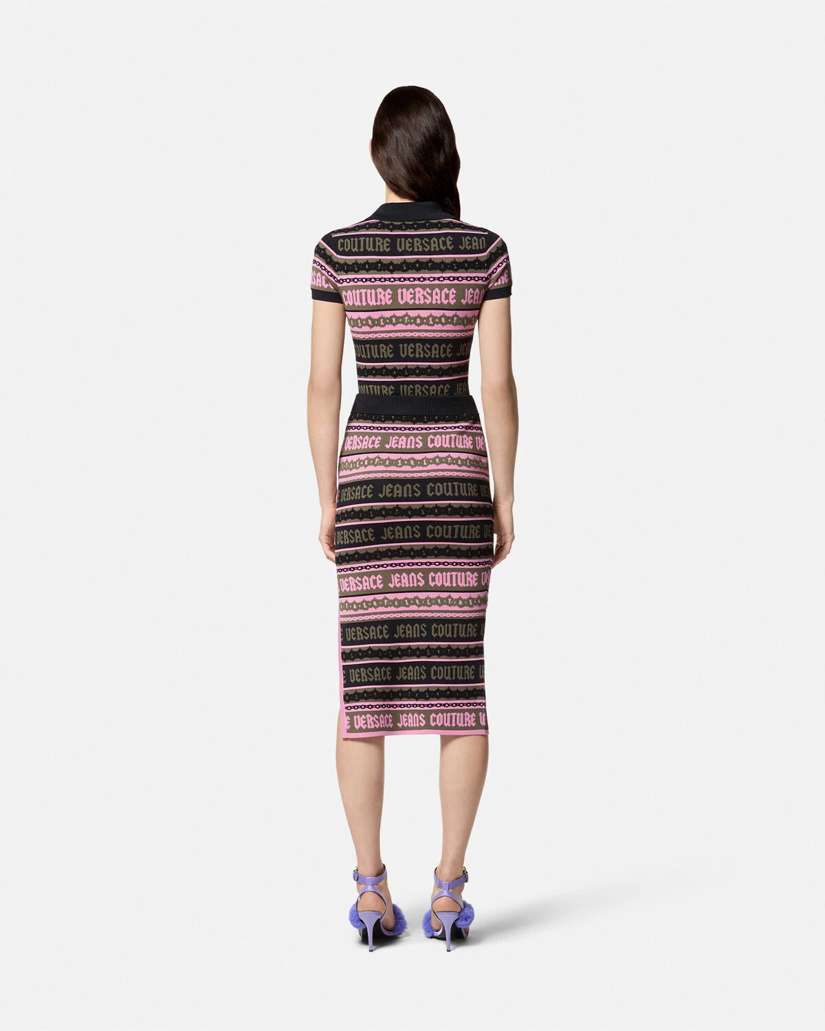 Stripes Jacquard Knit Midi Skirt - 5