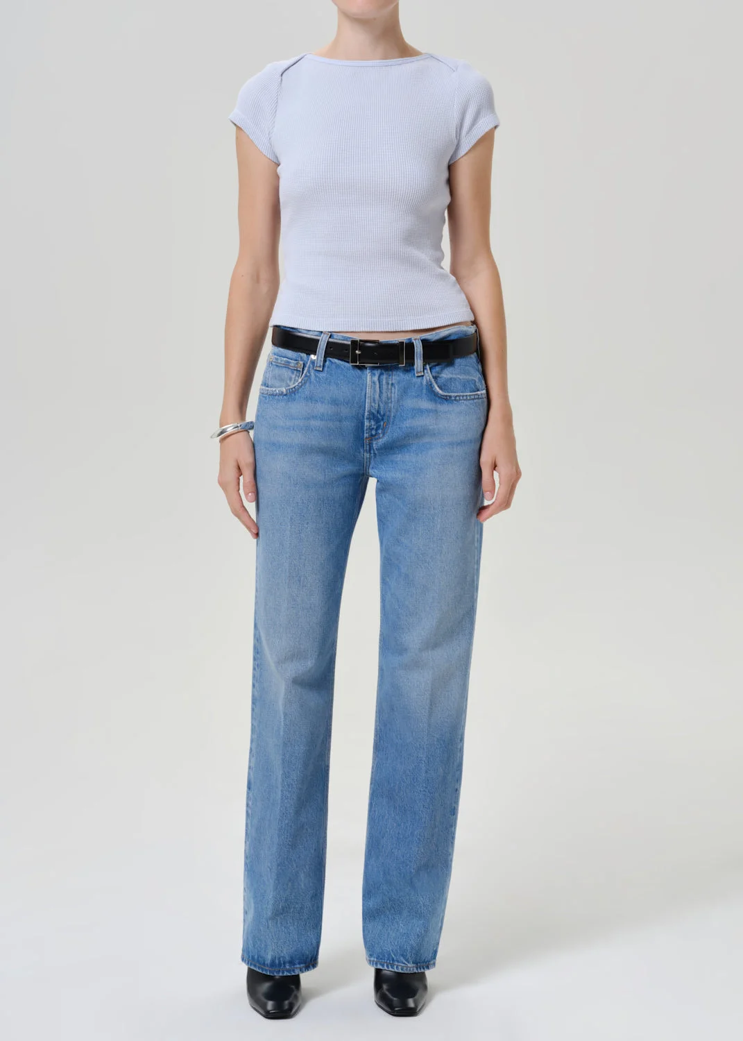 Baby Waffle Tee In Pindary - 1