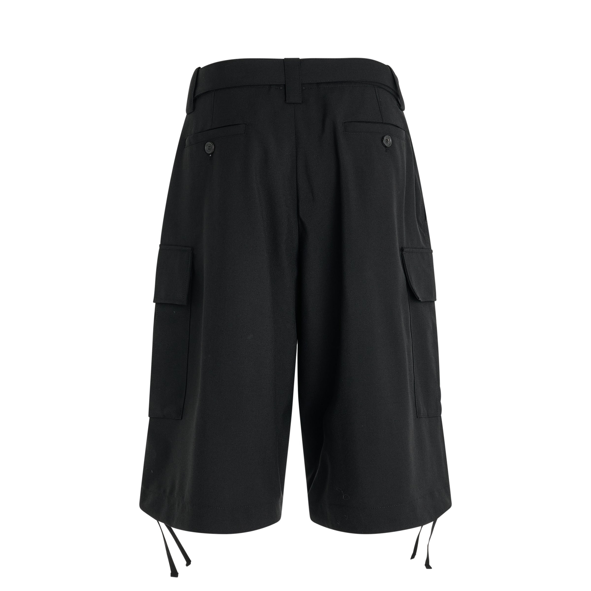 Cargo Tailored Shorts in Black - 4