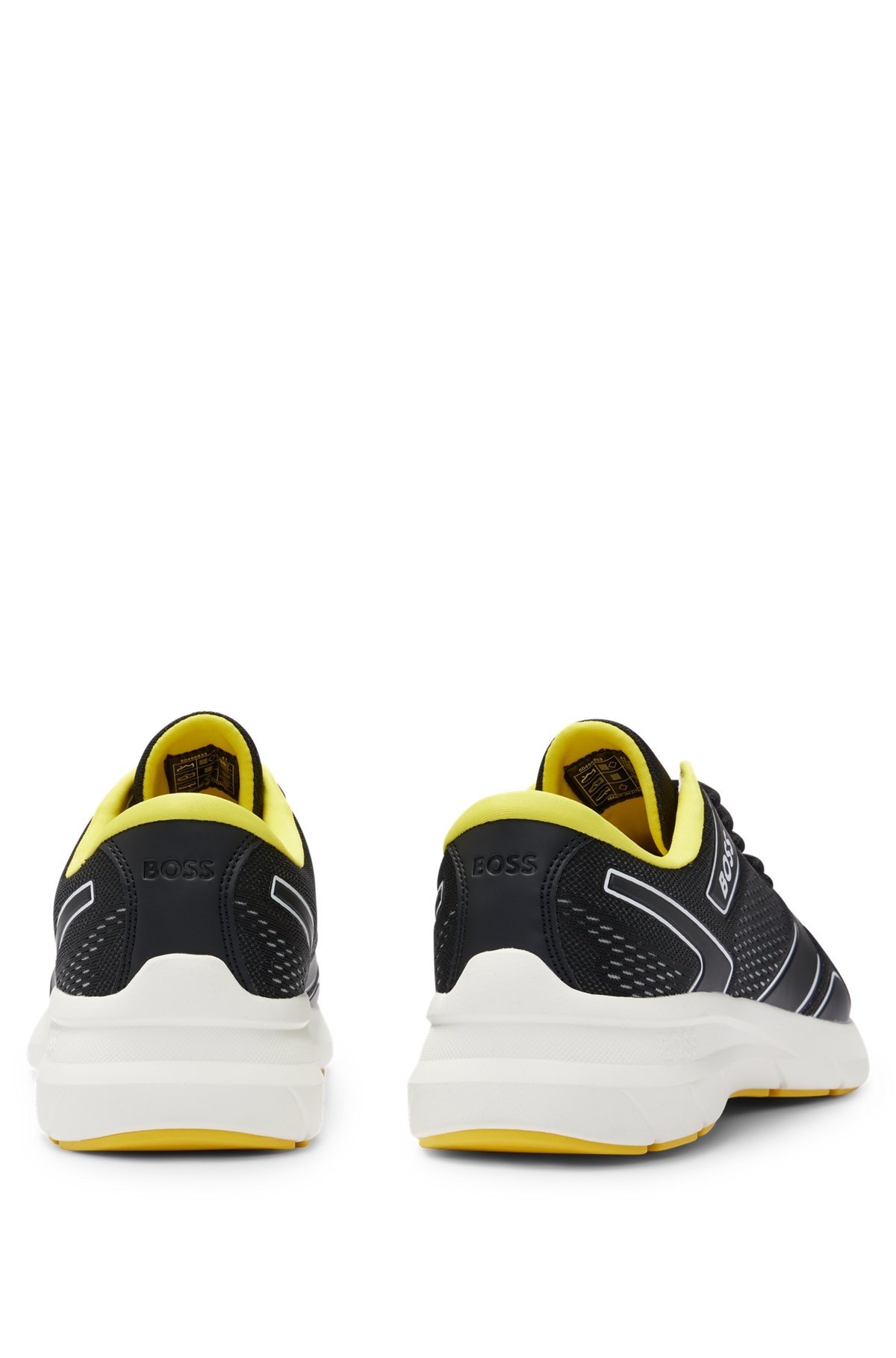 MIXED-MATERIAL TRAINERS WITH RUBBERIZED FAUX LEATHER - 5