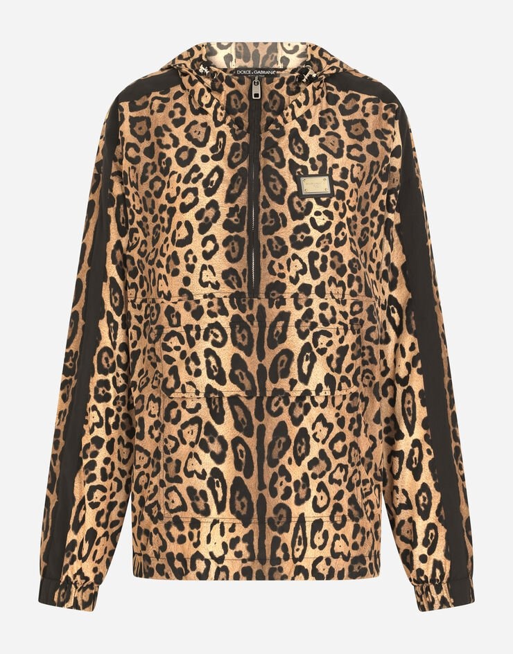 Leopard-print nylon anorak - 3