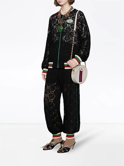 GUCCI floral lace loose-fit track pants outlook