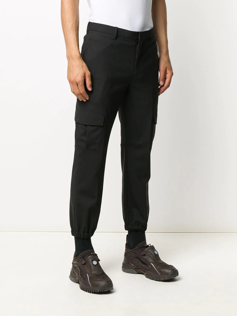 gathered-ankle tailored trousers - 3