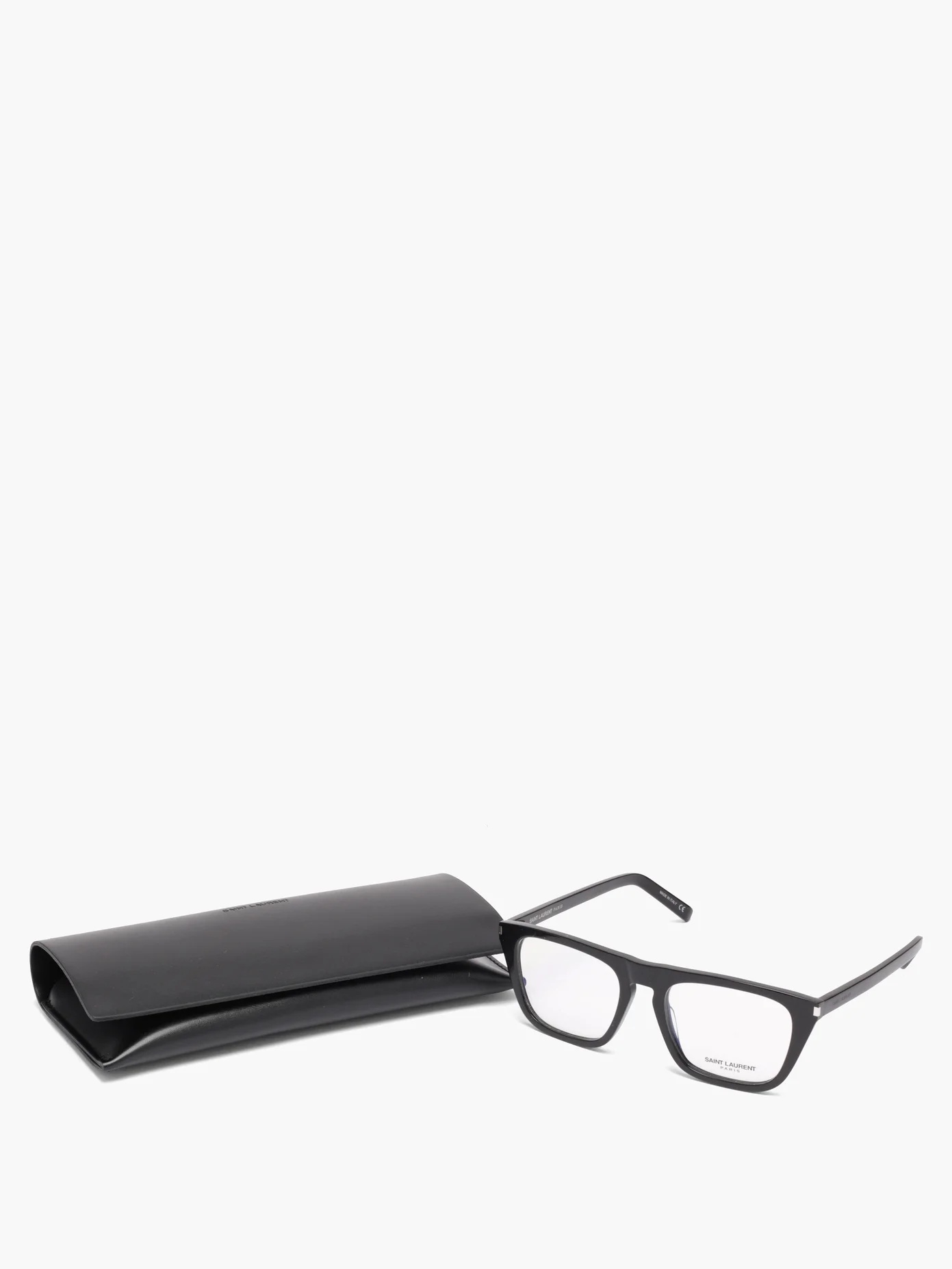 Flat-top square acetate glasses - 5