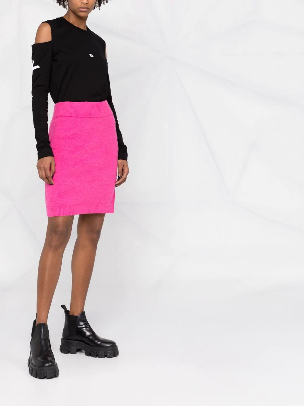 textured knit pencil skirt - 6