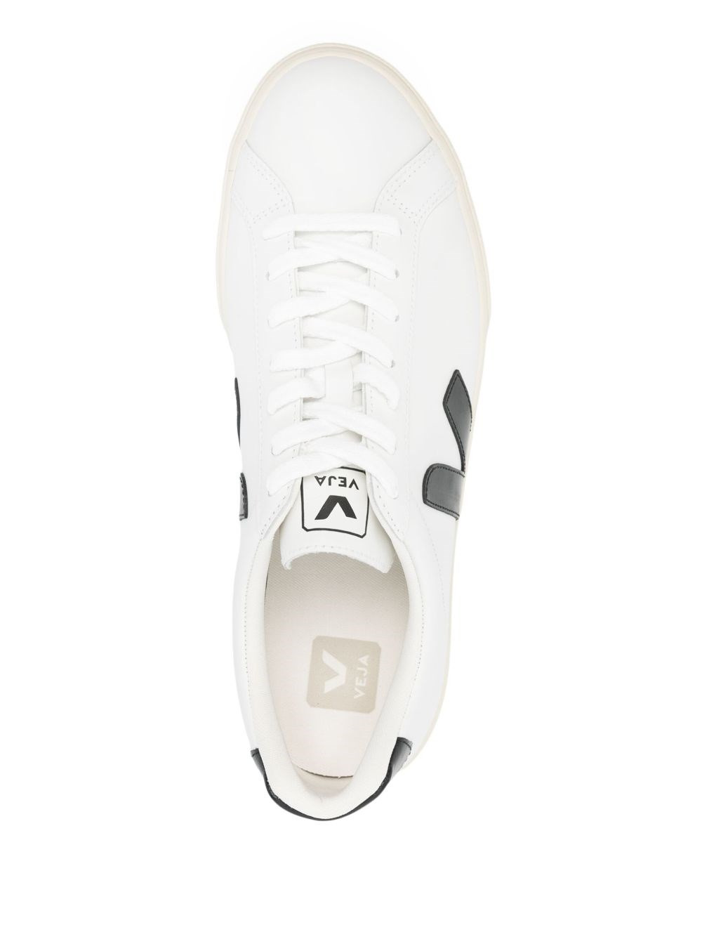 Leather sneaker with logo - 4