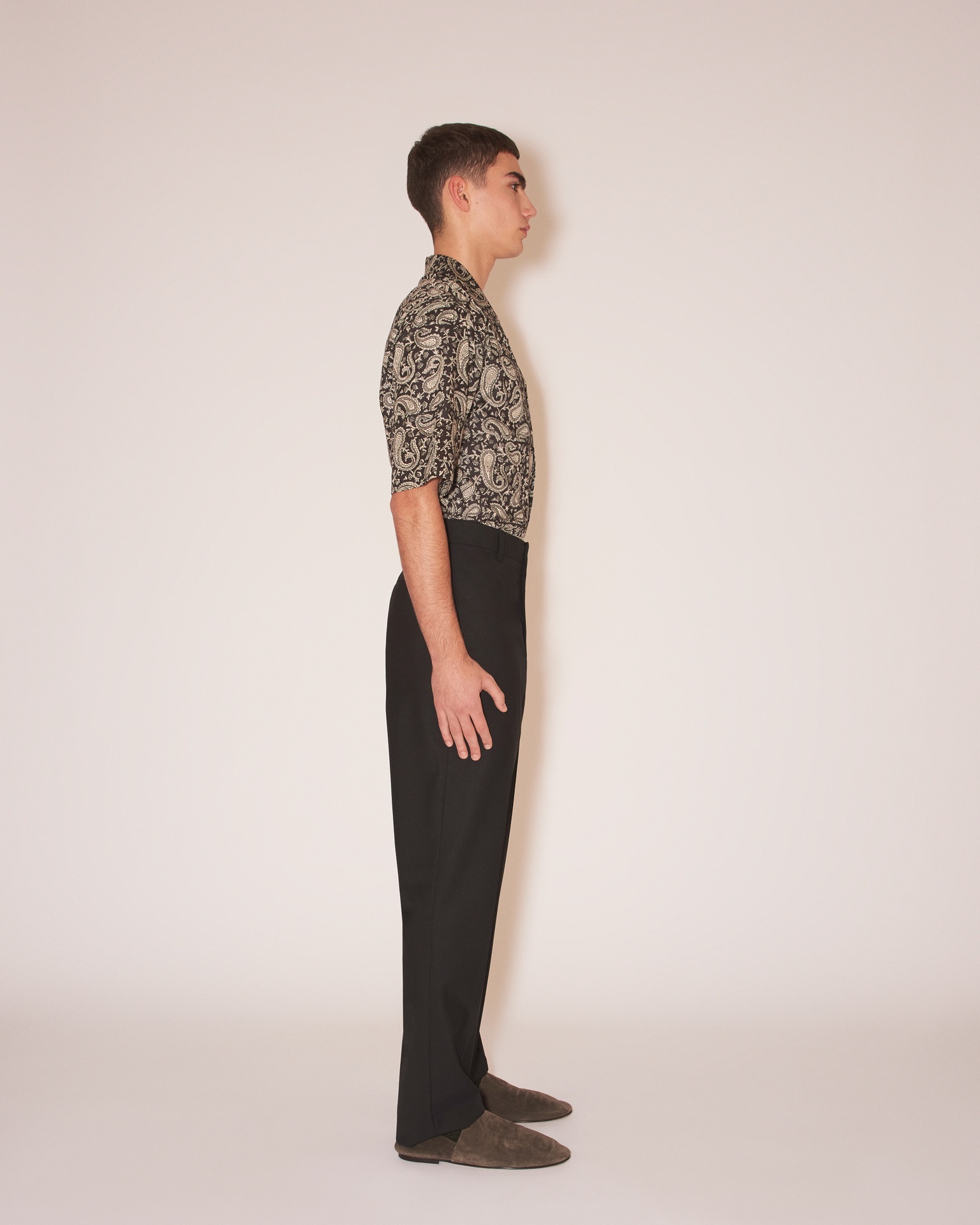JUN - Summer suiting straight-leg pants - Black - 3
