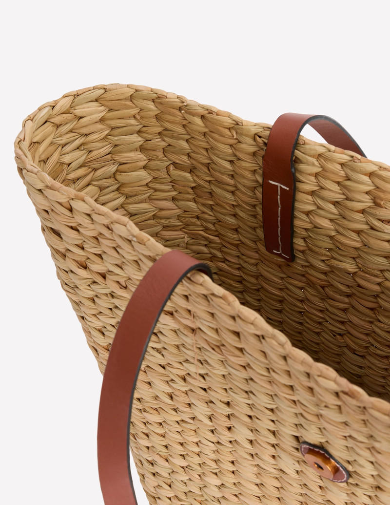 Buckle Tote-Natural Raffia 4