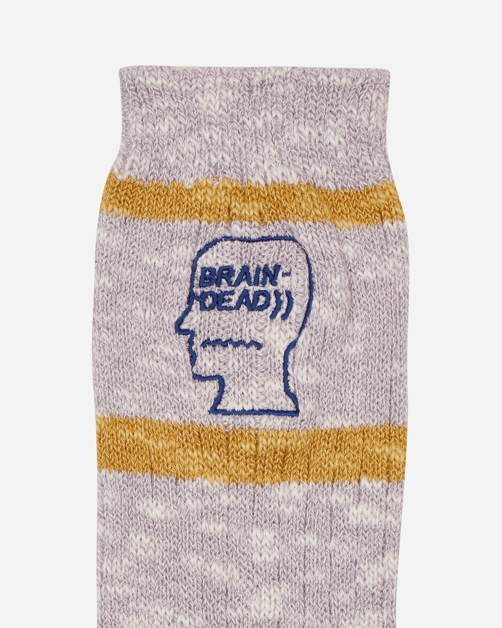 BRAIN DEAD Slub 2 Stripes Crew Socks Light Blue | slamjam