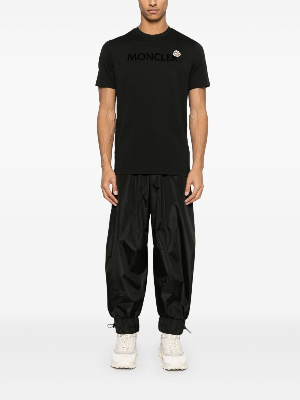 flocked-logo cotton T-shirt - 2