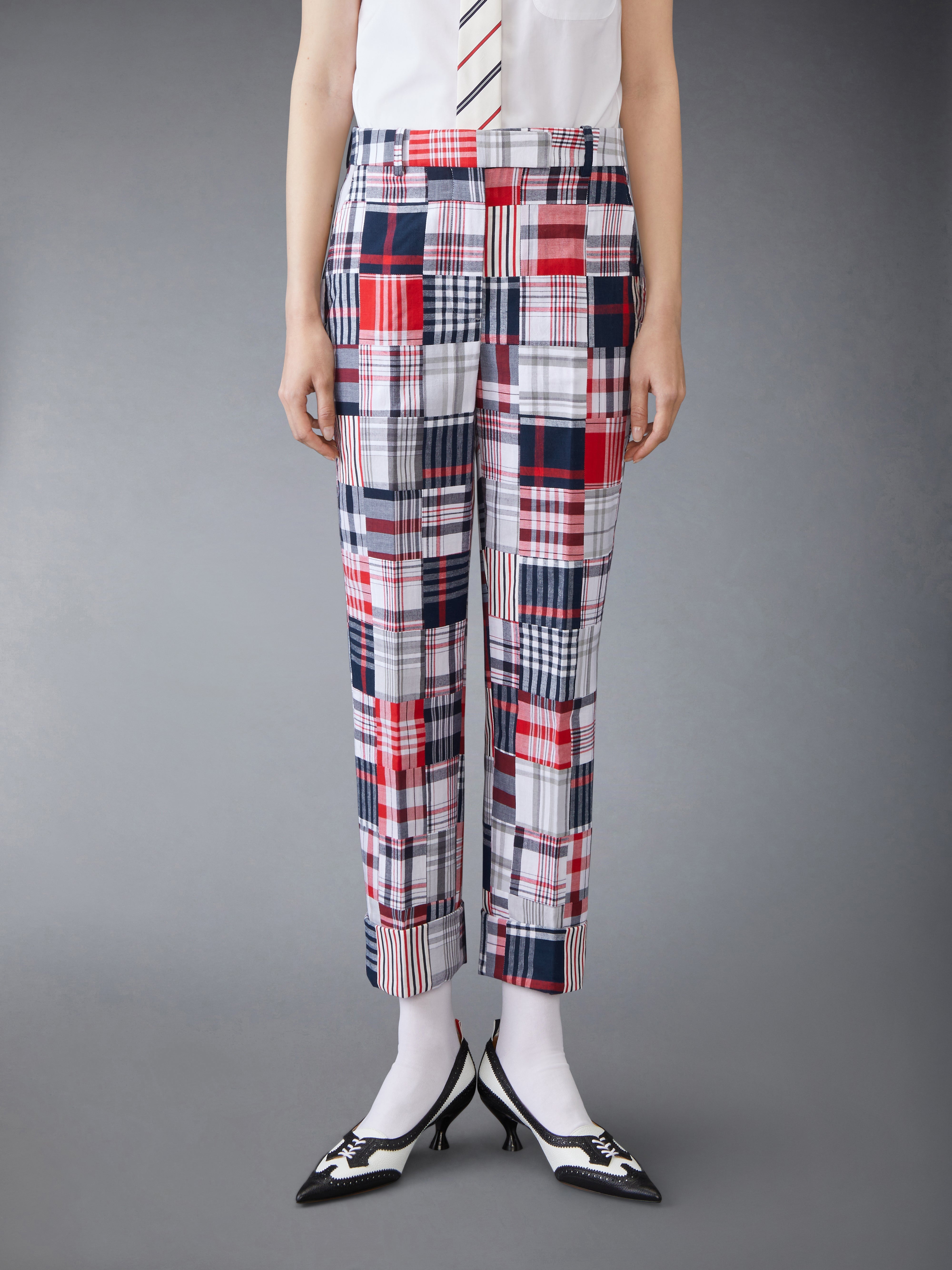 PATCHWORK HIGH WAISTED TROUSER - 2
