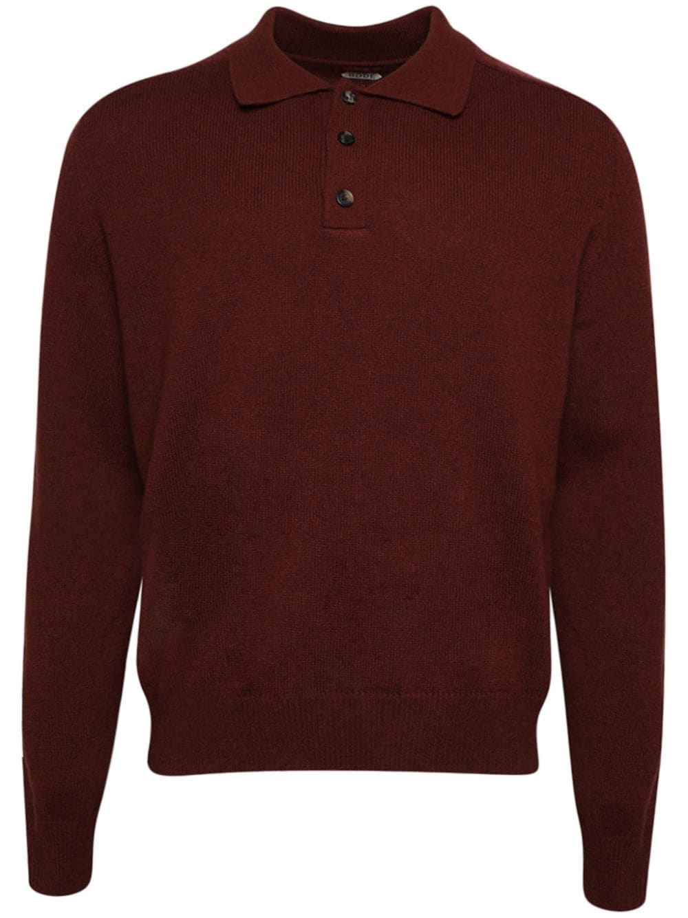 knitted cashmere polo shirt - 1