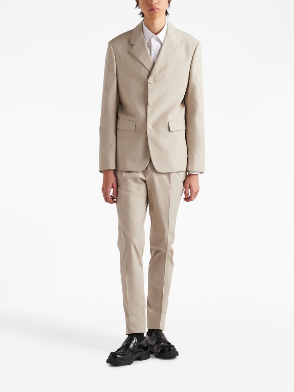 triangle logo single-breasted blazer - 2