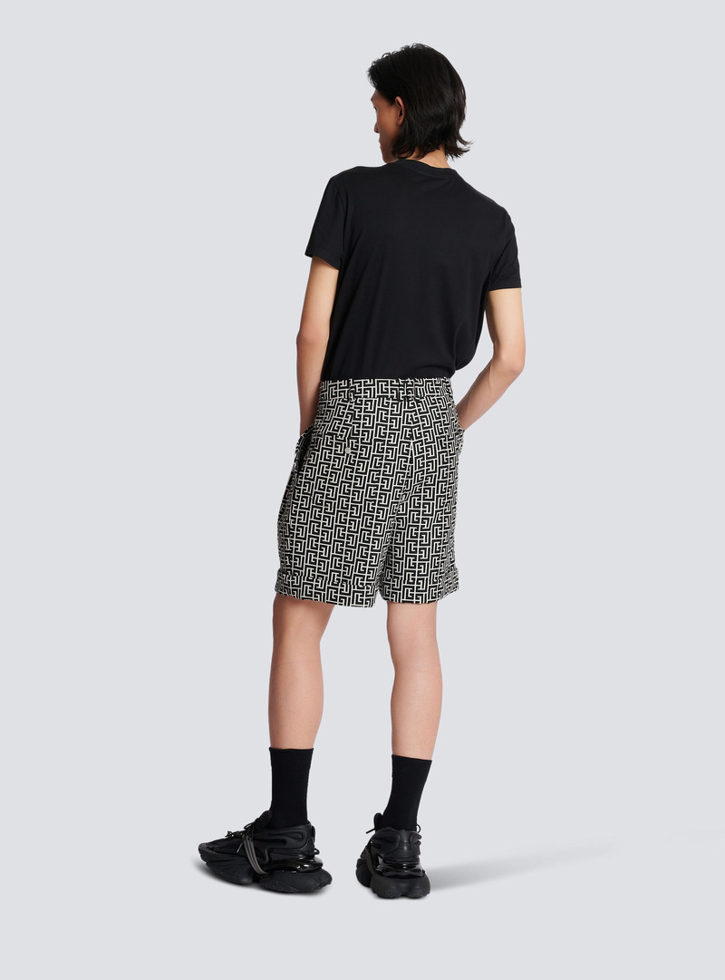 Wool Bermuda shorts with monogram 4