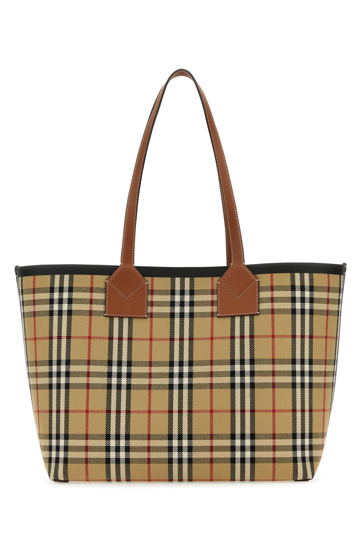 Embroidered canvas medium London shopping bag - 3