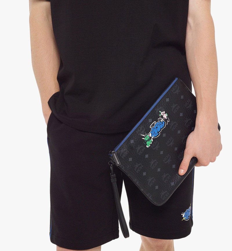 Haru, Henry, Kaiser Wristlet Zip Pouch in Visetos 5