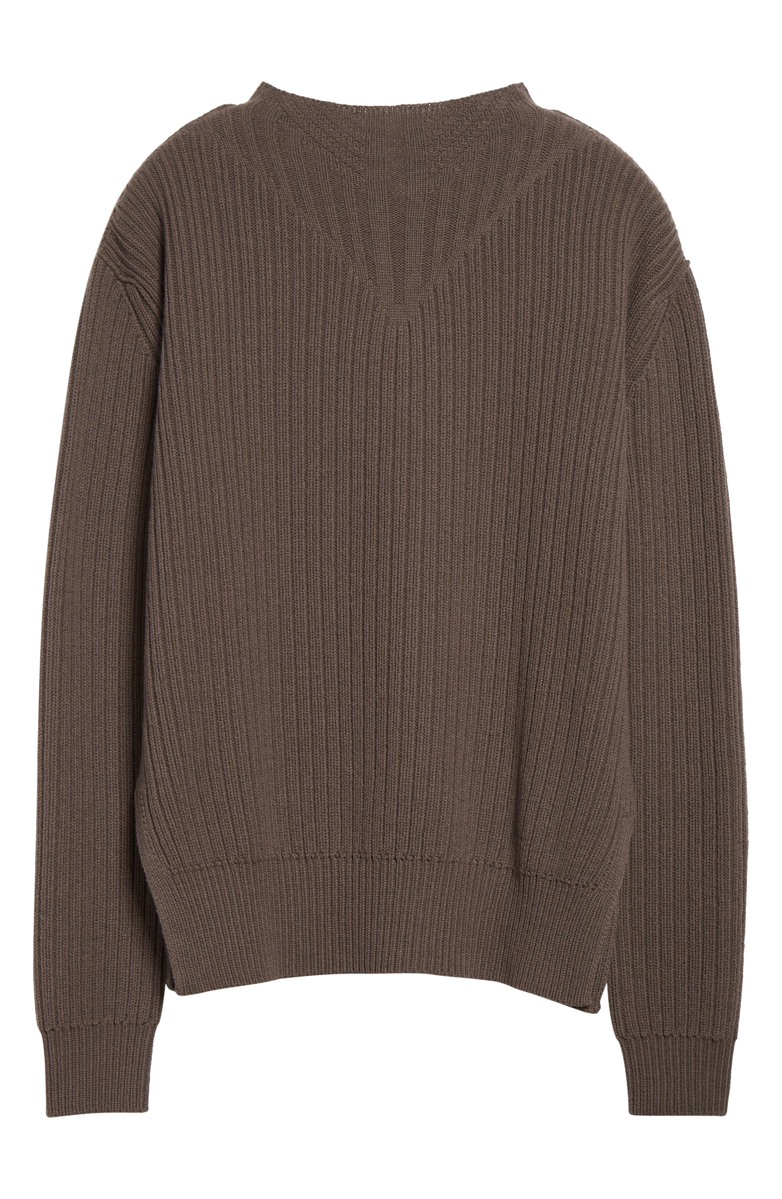 Rick Owens Fisherman Wool Sweater in Dust at Nordstrom - 6