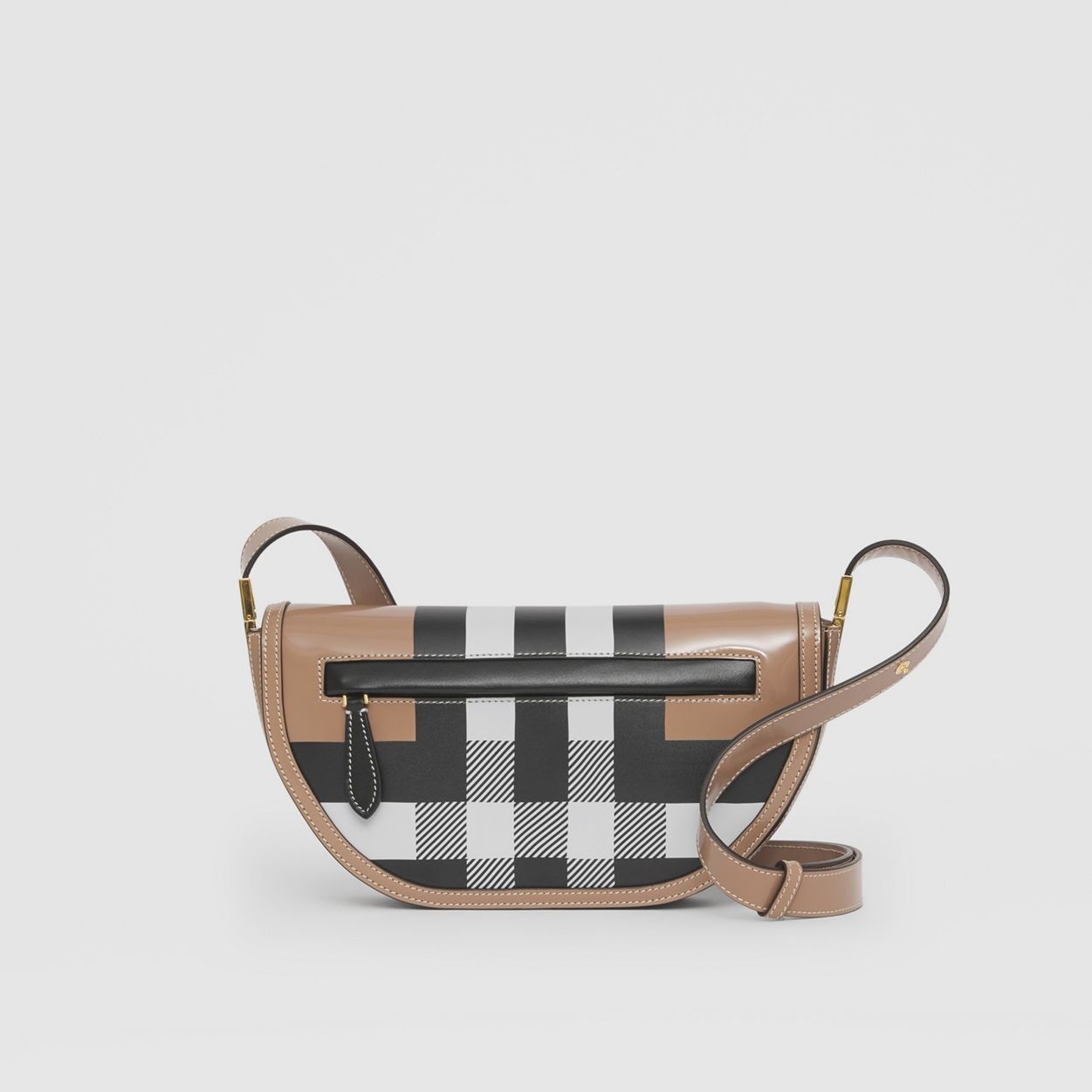 Small Check Leather Olympia Bag - 4